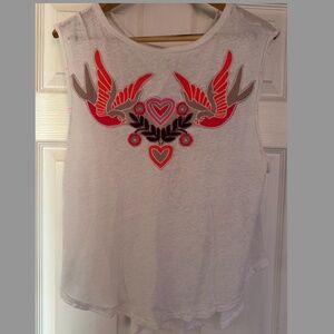 NWT Festival ready Free People “Hearts & Birds” Tank size S